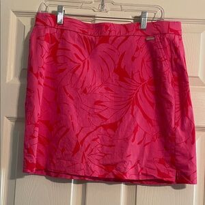 Bright Pink Tropical Print Women's Skort